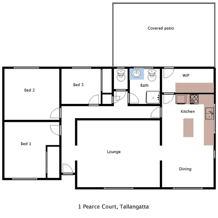 Floorplan of Homely house listing, 1 Pearce Court, Tallangatta VIC 3700