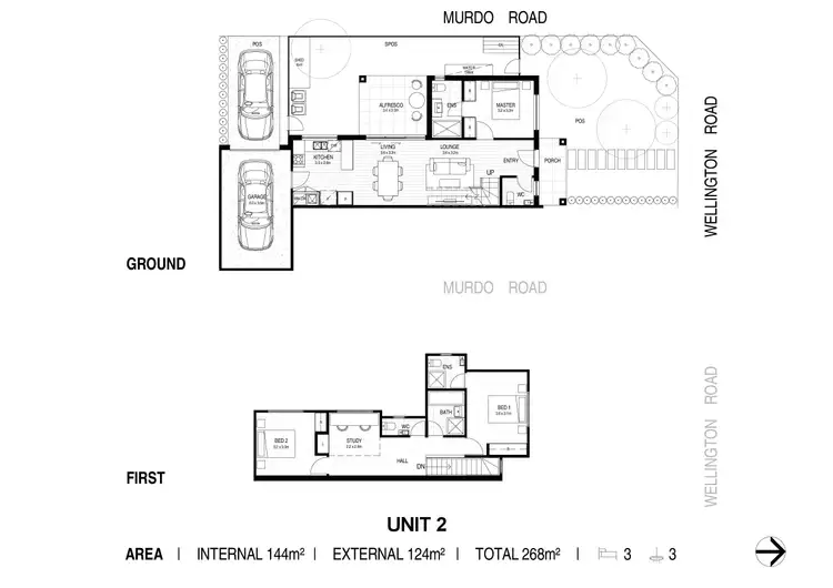 Floorplan of Homely townhouse listing, 2/104 Wellington Road, Clayton VIC 3168