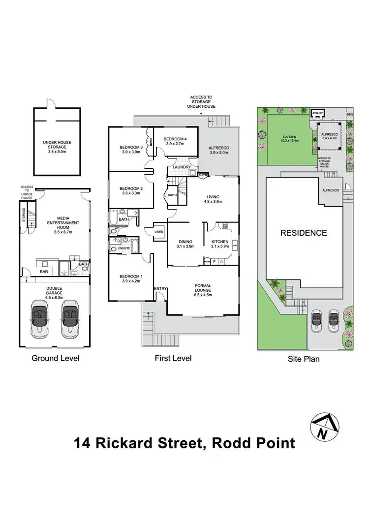 Floorplan of Homely house listing, 14 Rickard Street, Rodd Point NSW 2046