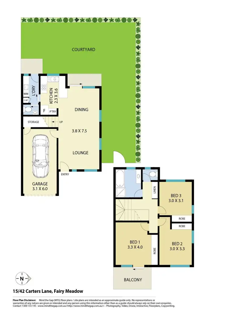 Floorplan of Homely townhouse listing, 15/42 Carters Lane, Fairy Meadow NSW 2519