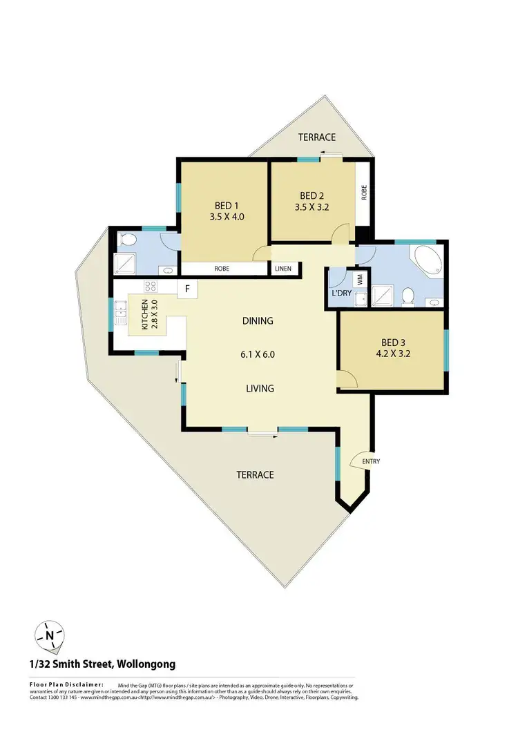 Floorplan of Homely apartment listing, 1/32 Smith Street, Wollongong NSW 2500