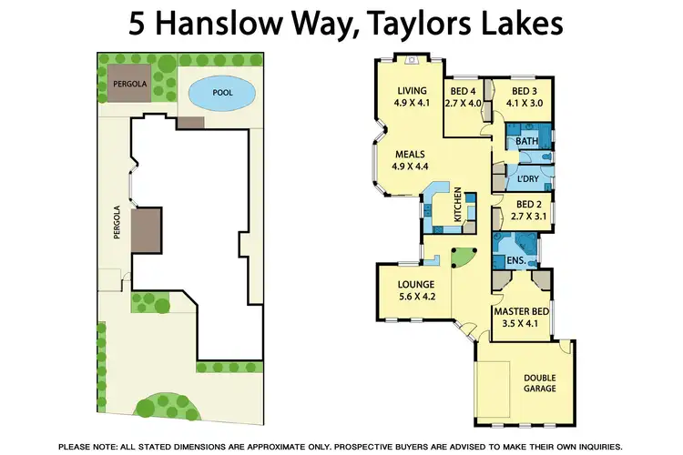 Floorplan of Homely house listing, 5 Hanslow Way, Taylors Lakes VIC 3038