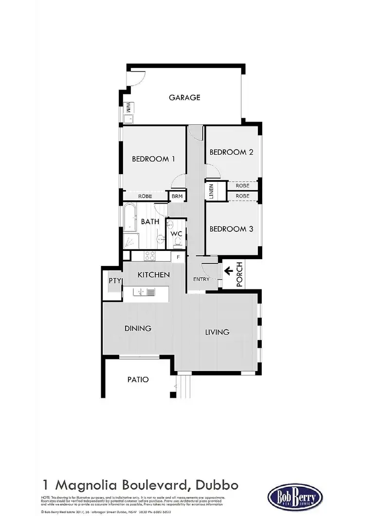 Floorplan of Homely semi-detached listing, 1 Magnolia Boulevard, Dubbo NSW 2830