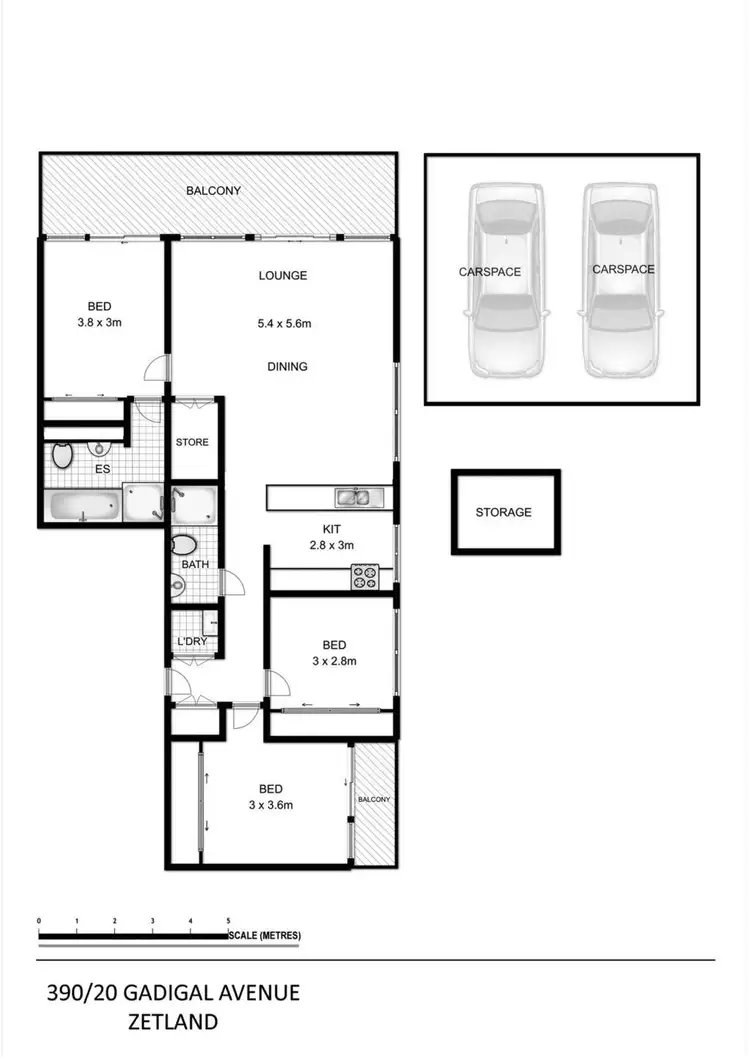 Floorplan of Homely apartment listing, 329/20 Gadigal Avenue, Zetland NSW 2017