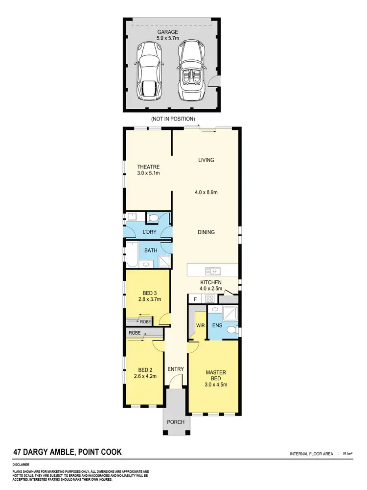 Floorplan of Homely house listing, 47 Dargy Amble, Point Cook VIC 3030