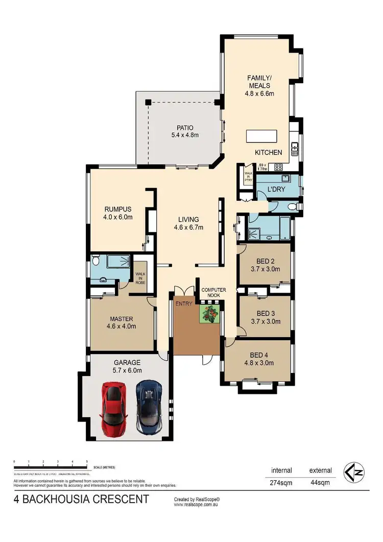 Floorplan of Homely house listing, 4 Backhousia Crescent, Sinnamon Park QLD 4073