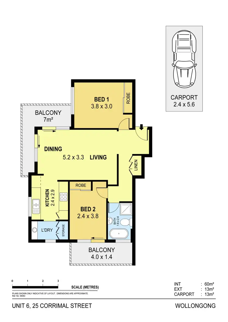 Floorplan of Homely unit listing, 6/25 Corrimal Street, Wollongong NSW 2500