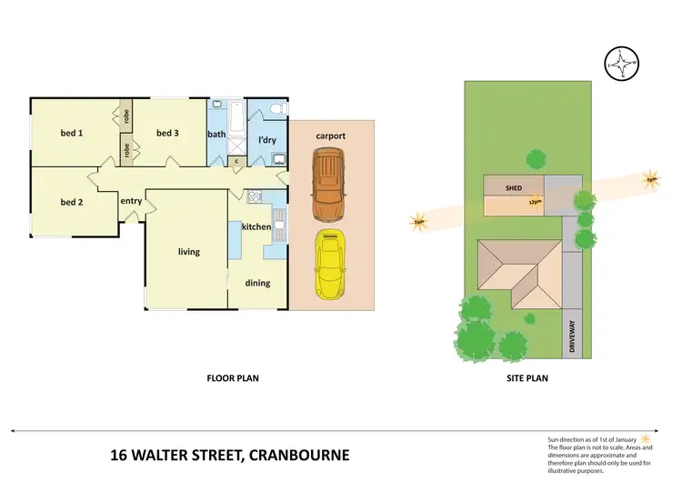 Floorplan of Homely house listing, 16 Walter Street, Cranbourne VIC 3977