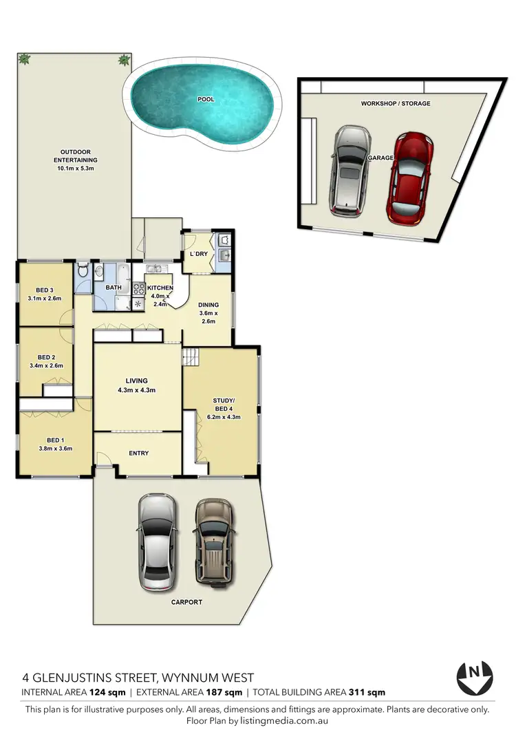 Floorplan of Homely house listing, 4 Glenjustins Street, Wynnum West QLD 4178