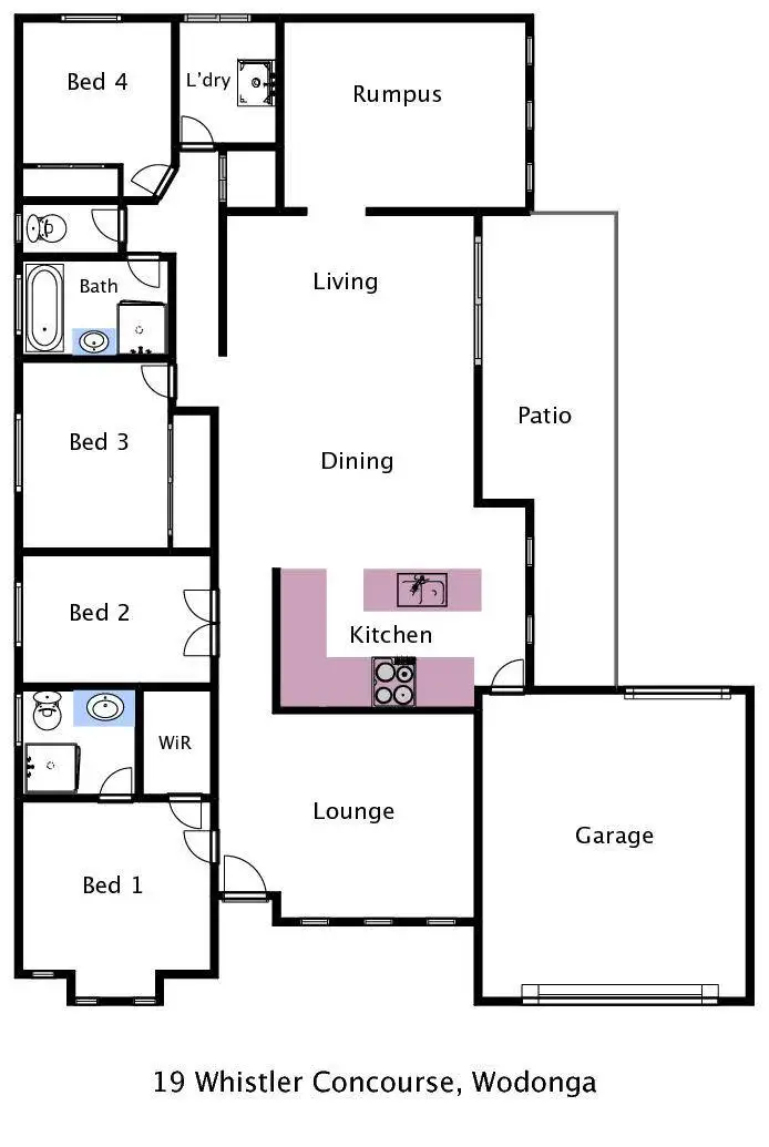 Floorplan of Homely house listing, 19 Whistler Concourse, Wodonga VIC 3690