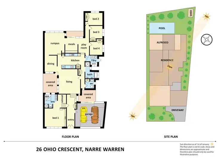 Floorplan of Homely house listing, 26 Ohio Crescent, Narre Warren VIC 3805