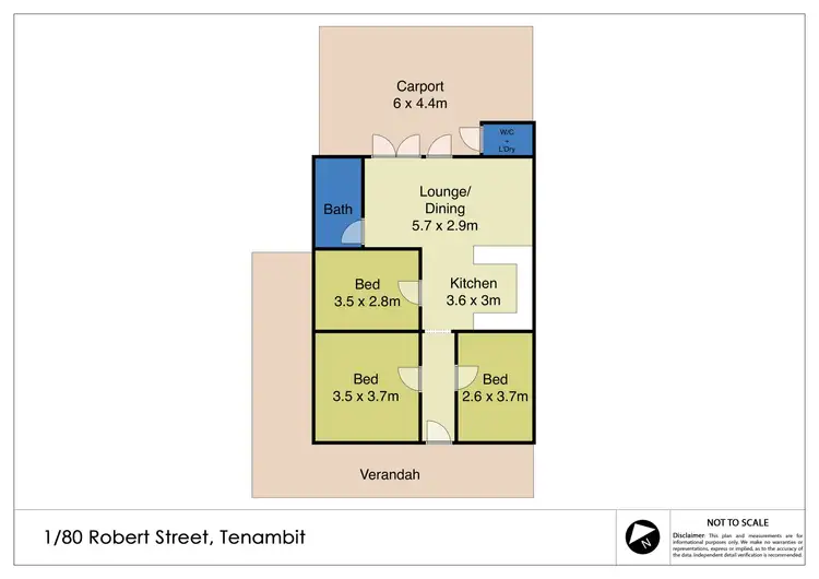 Floorplan of Homely house listing, 1/80 Robert Street, Tenambit NSW 2323