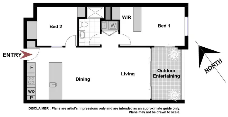 Floorplan of Homely unit listing, 52/21 Dawes Street, Kingston ACT 2604