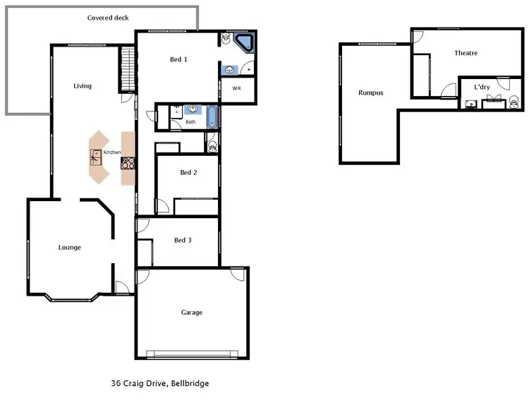 Floorplan of Homely house listing, 36 Craig Drive, Bellbridge VIC 3691