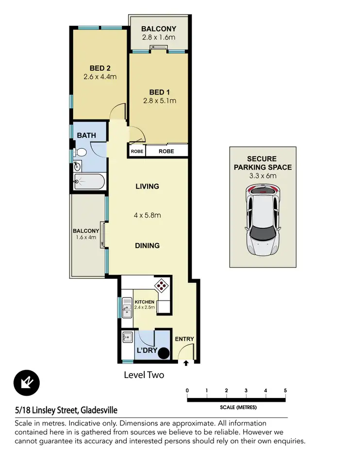 Floorplan of Homely unit listing, 5/18 Linsley Street, Gladesville NSW 2111