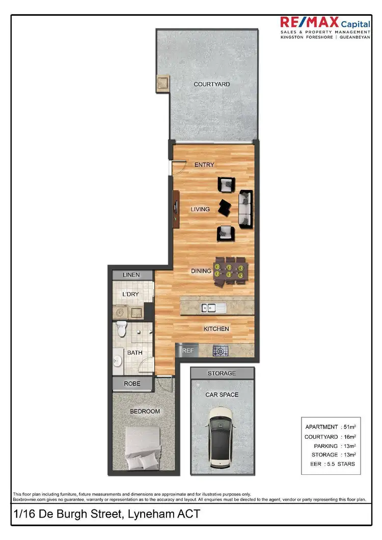 Floorplan of Homely apartment listing, 1/16 De Burgh Street, Lyneham ACT 2602