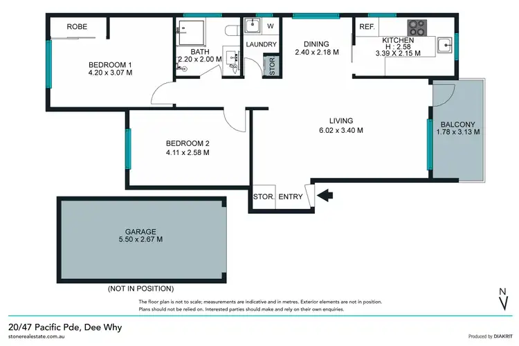 Floorplan of Homely apartment listing, 20/47 Pacific Parade, Dee Why NSW 2099