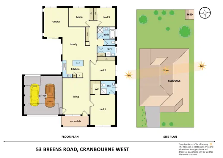 Floorplan of Homely house listing, 53 Breens Road, Cranbourne West VIC 3977