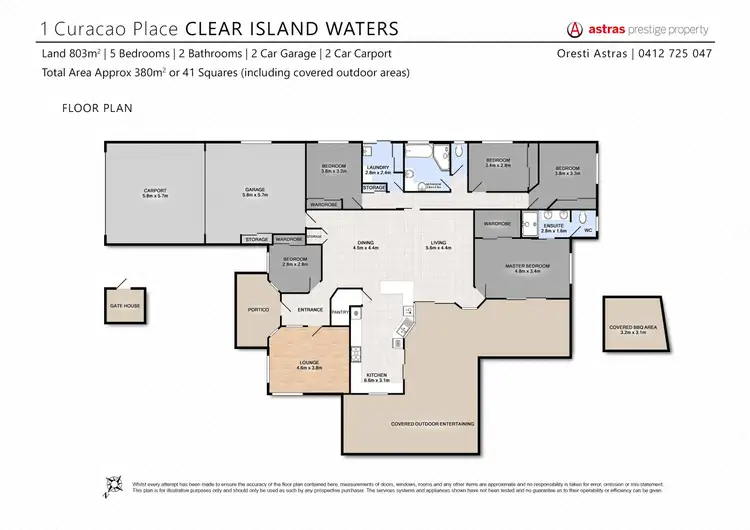 Floorplan of Homely house listing, 1 Curacao Place, Clear Island Waters QLD 4226