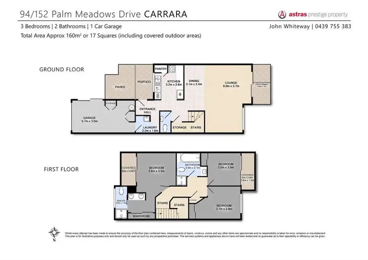 Floorplan of Homely townhouse listing, 94/152 Palm Meadows Drive, Carrara QLD 4211