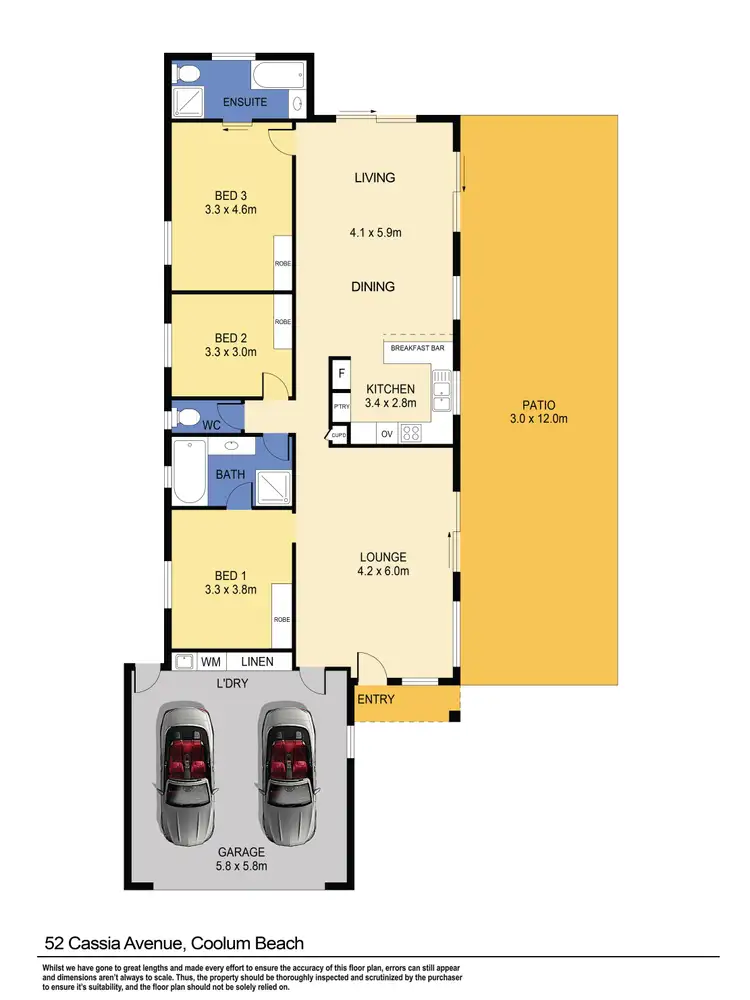 Floorplan of Homely house listing, 52 Cassia Avenue, Coolum Beach QLD 4573