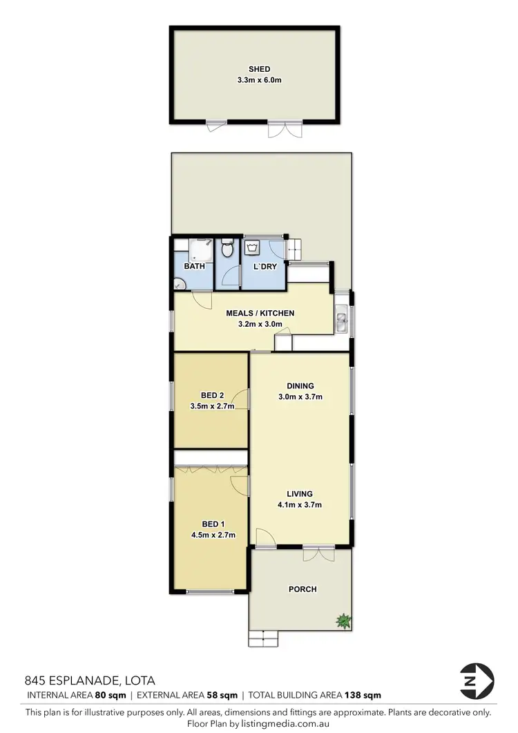 Floorplan of Homely house listing, 845 Esplanade, Lota QLD 4179
