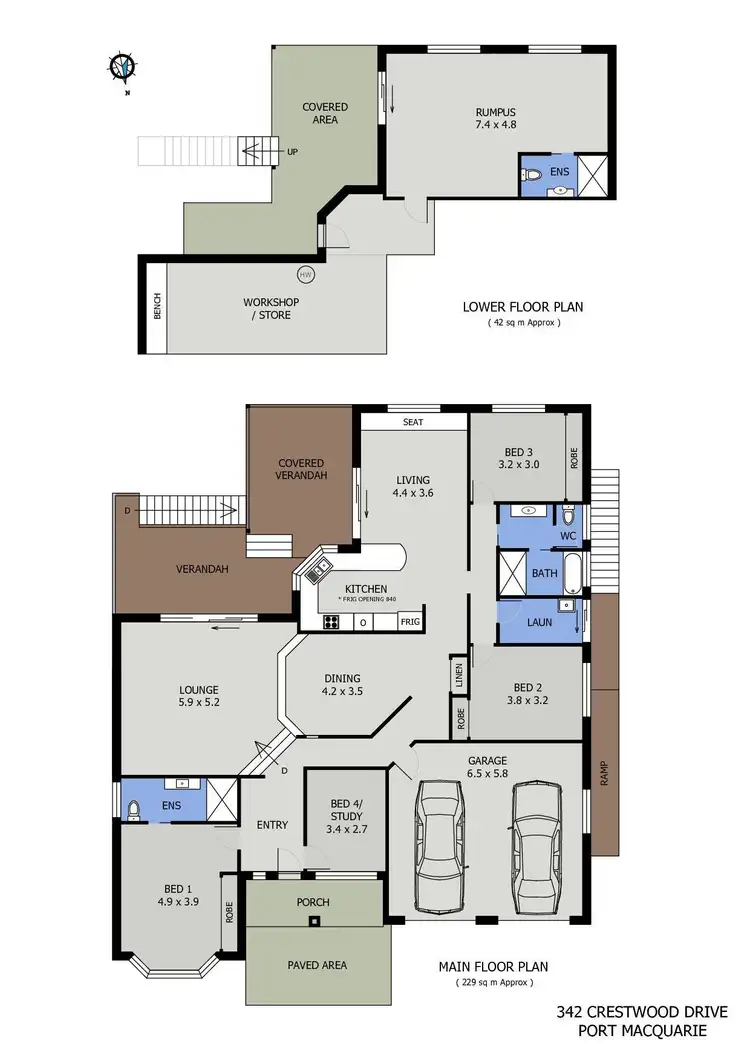 Floorplan of Homely house listing, 342 Crestwood Drive, Port Macquarie NSW 2444