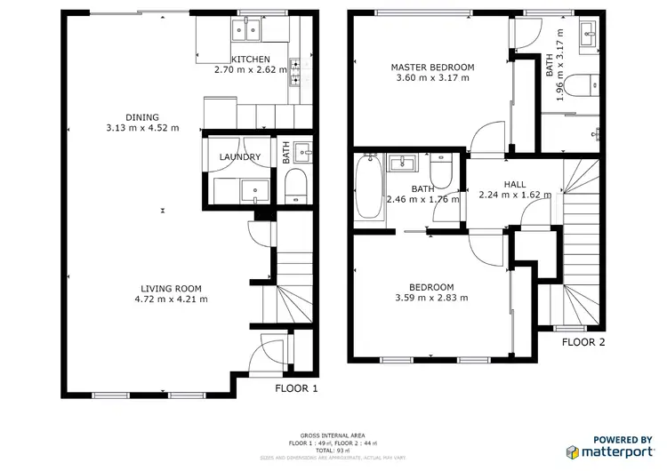 Floorplan of Homely townhouse listing, 16/45 Enderby Street, Mawson ACT 2607