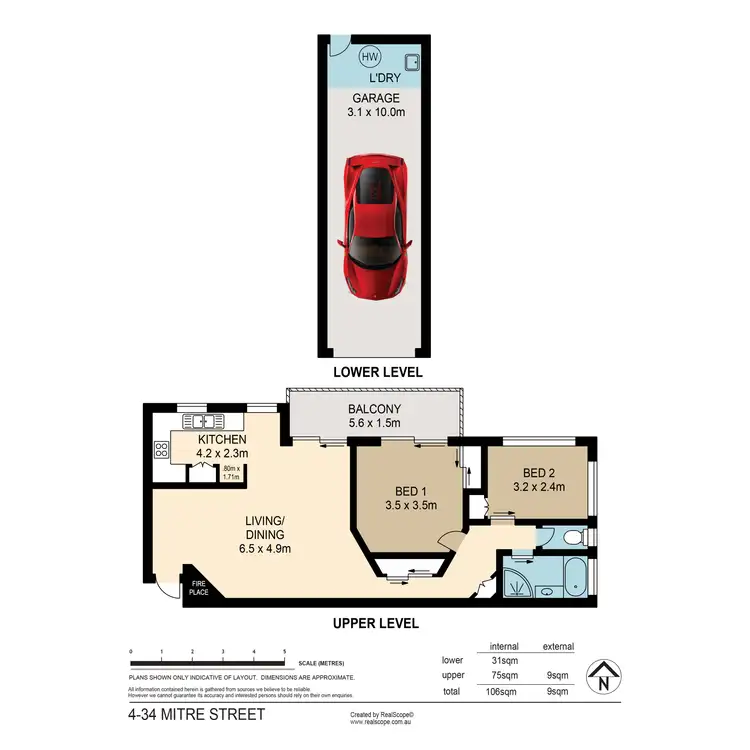 Floorplan of Homely unit listing, 4/34 Mitre Street, St Lucia QLD 4067