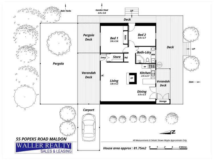 Floorplan of Homely house listing, 55 Popeks Road, Maldon VIC 3463