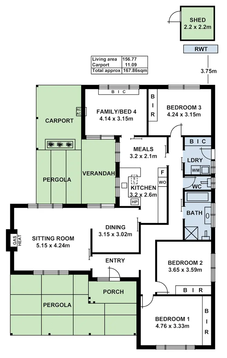 Floorplan of Homely house listing, 8 Spruce Crescent, Lower Mitcham SA 5062
