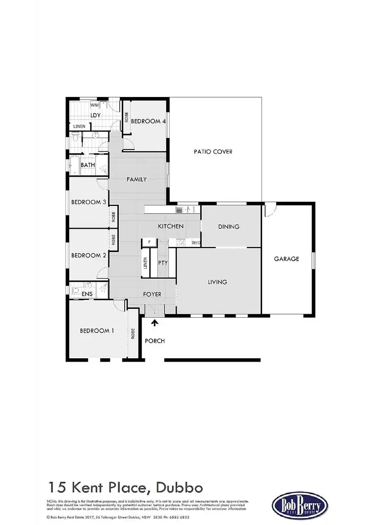 Floorplan of Homely house listing, 15 Kent Place, Dubbo NSW 2830