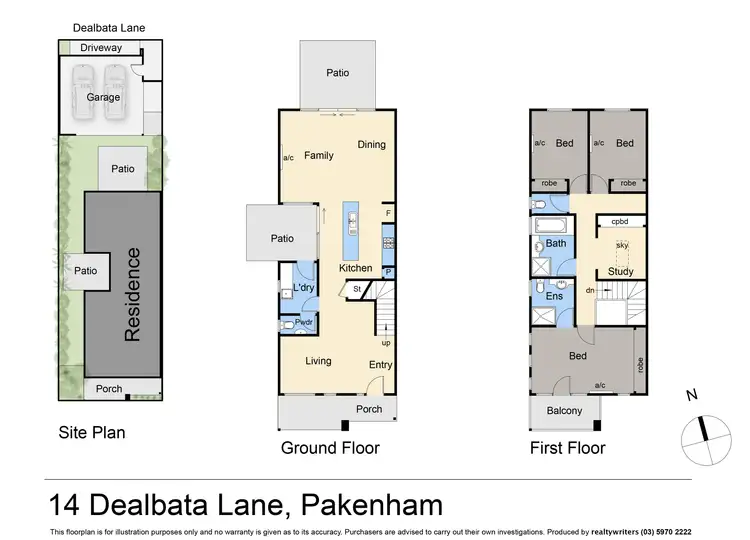 Floorplan of Homely townhouse listing, 14 Dealbata Lane, Pakenham VIC 3810