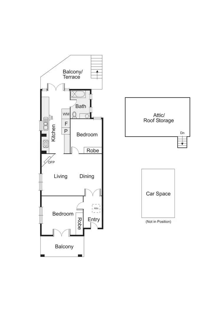 Floorplan of Homely apartment listing, 4/26 Dickens Street, Elwood VIC 3184