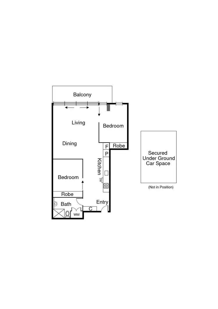 Floorplan of Homely apartment listing, 315/1 Danks Street, Port Melbourne VIC 3207