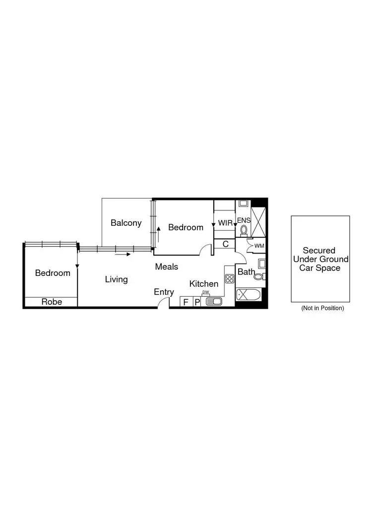 Floorplan of Homely apartment listing, 222/232-242 Rouse Street, Port Melbourne VIC 3207