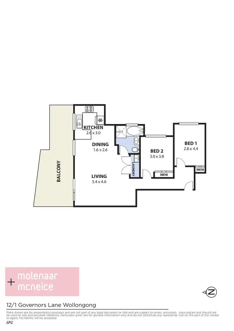 Floorplan of Homely unit listing, 12/1 Governors Lane, Wollongong NSW 2500