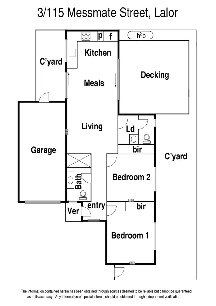 Floorplan of Homely unit listing, 3/115 Messmate Street, Lalor VIC 3075