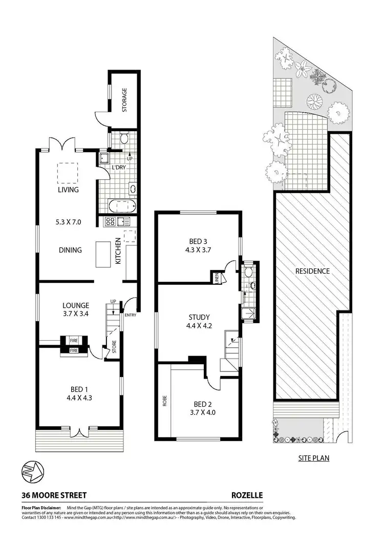 Floorplan of Homely house listing, 36 Moore Street, Rozelle NSW 2039