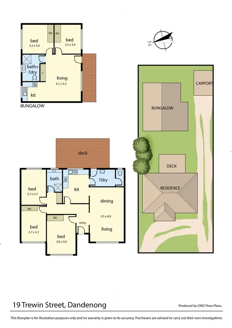 Floorplan of Homely house listing, 19 Trewin Street, Dandenong VIC 3175