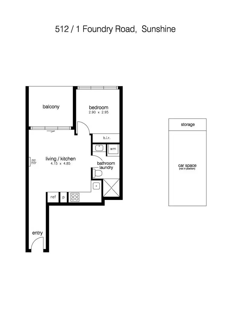 Floorplan of Homely apartment listing, 512/1 Foundry Road, Sunshine VIC 3020