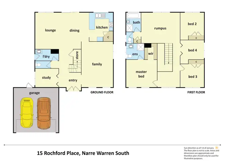 Floorplan of Homely house listing, 15 Rochford Place, Narre Warren South VIC 3805