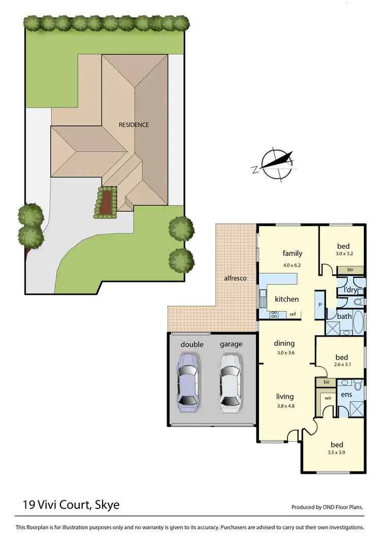 Floorplan of Homely house listing, 19 Vivi Court, Skye VIC 3977