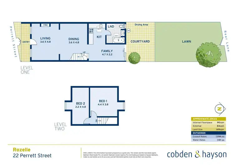 Floorplan of Homely house listing, 22 Perrett Street, Rozelle NSW 2039
