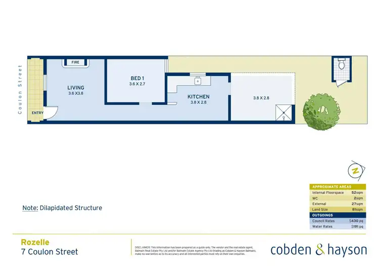 Floorplan of Homely house listing, 7 Coulon Street, Rozelle NSW 2039