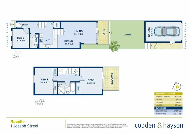 Floorplan of Homely house listing, 1 Joseph Street, Rozelle NSW 2039
