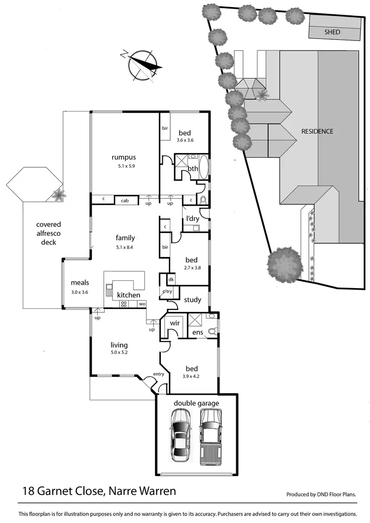 Floorplan of Homely house listing, 18 Garnet Close, Narre Warren VIC 3805