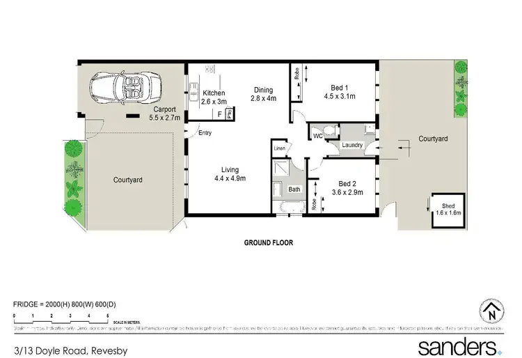 Floorplan of Homely villa listing, 3/13 Doyle Road, Revesby NSW 2212
