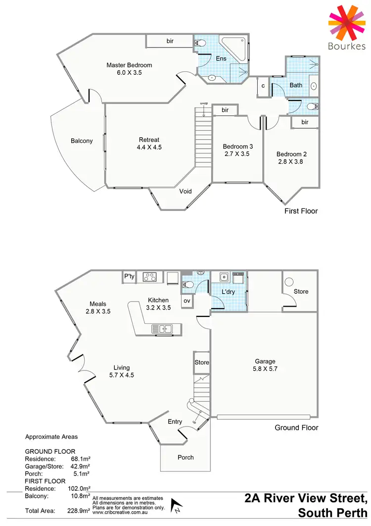 Floorplan of Homely townhouse listing, 2A River View Street, South Perth WA 6151