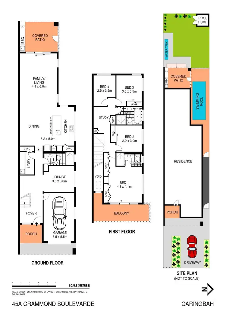 Floorplan of Homely semi-detached listing, 45a Crammond Boulevard, Caringbah NSW 2229